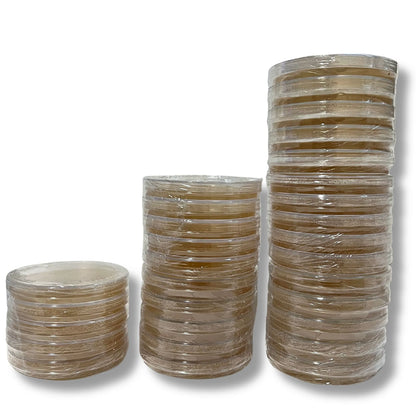 Placas de agar MYA pre-vertidas: medio de alta calidad para el cultivo de micelio con Parafilm gratis.