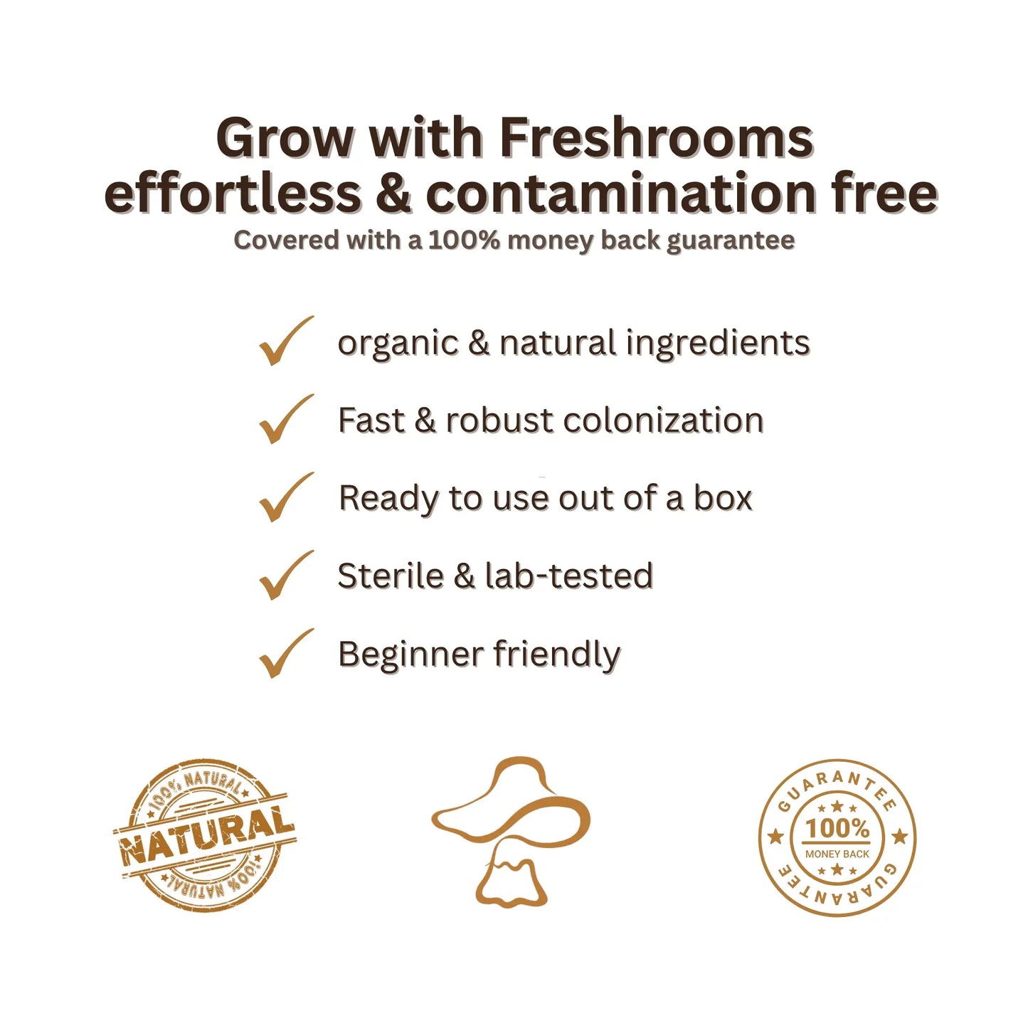 Freshrooms manure grow bag offering effortless and contamination-free mushroom growing