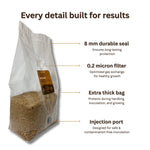 Bolsa de cultivo de setas todo en uno de madera dura - Especies que prefieren la madera - Kit de cultivo estéril - Serrín de madera dura suplementado + Grano de centeno orgánico
